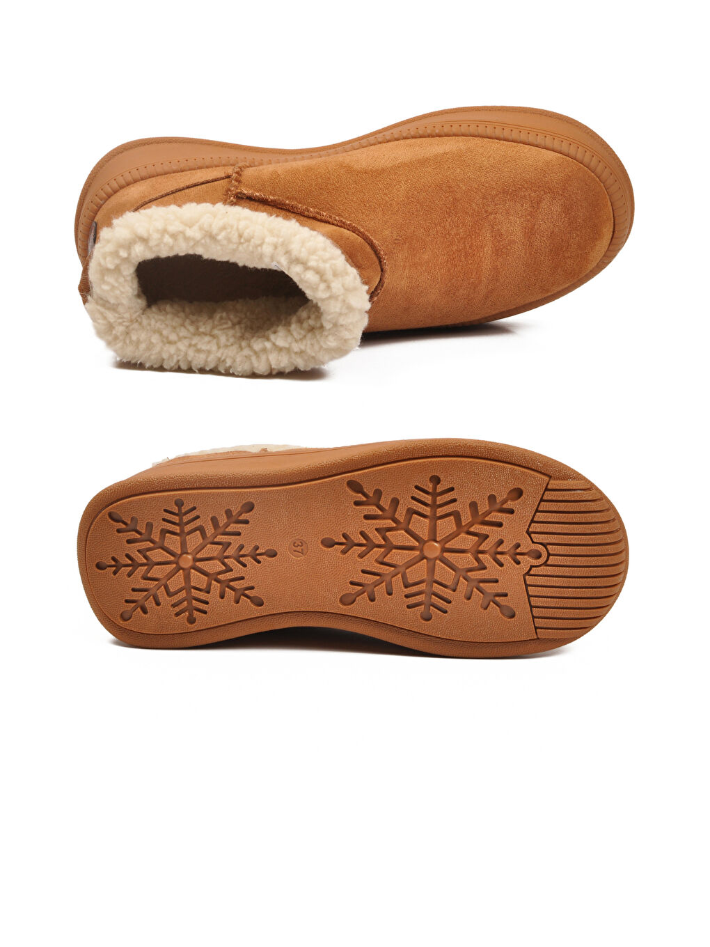 Kahverengi Taba Kürklü Soğuğa Dirençli Kaymaz Kadın Bot 25001 Z-4