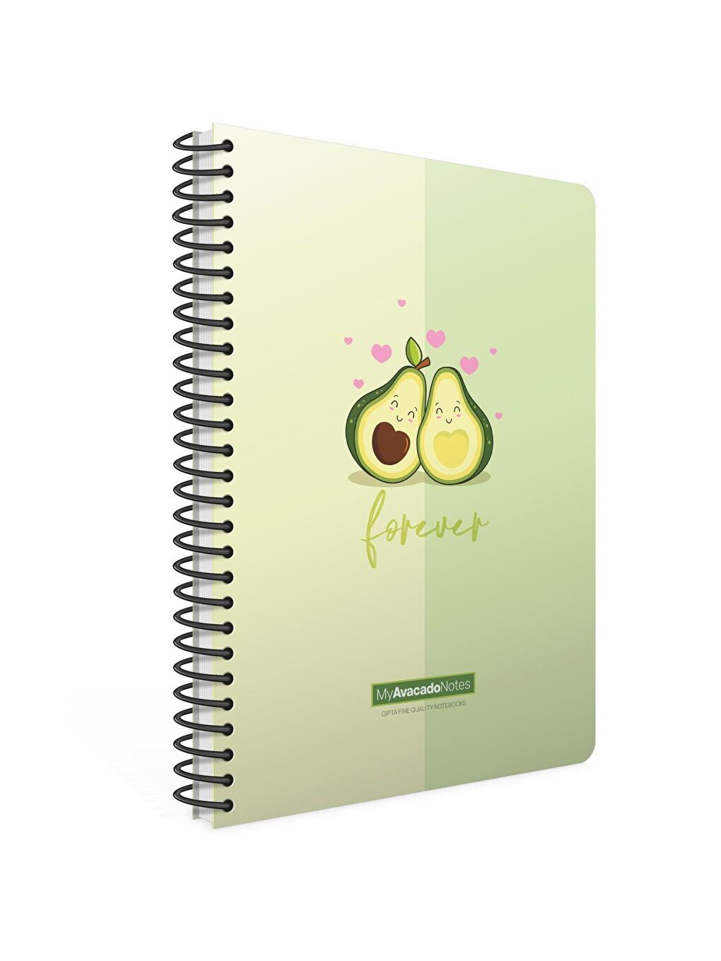 Gıpta Avocado Karton Kapak Spiralli Not Defteri A6 48 Yaprak Çizgili (5997) - 2