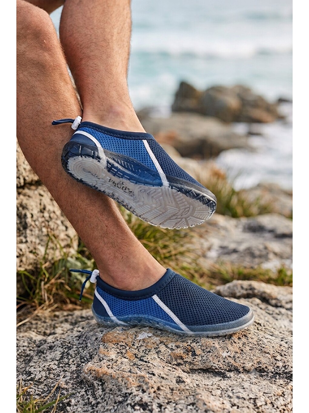 Lacivert Beach-70 Unisex Aqua Deniz Ayakkabısı Suya Dayanıklı Kaydırmaz Taban Sörf Havuz Plaj Ayakkabısı-1