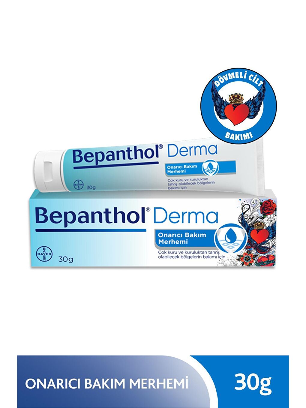 Bepanthol Şeffaf Derma Onarıcı Bakım Merhemi 30gr – Dövme Bakımı Serisi