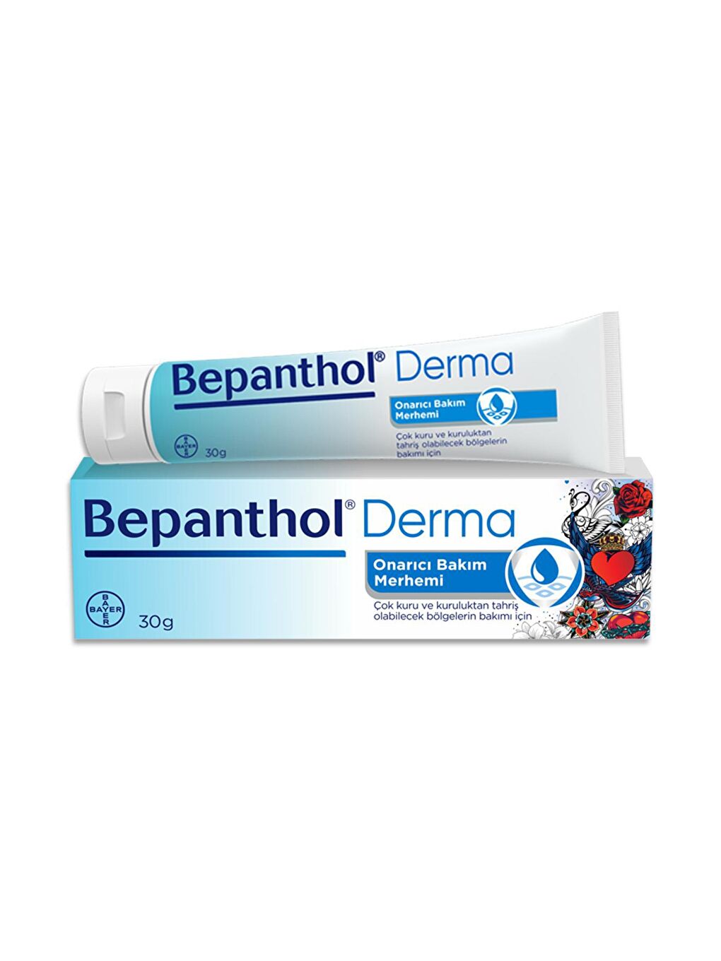 Bepanthol Şeffaf Derma Onarıcı Bakım Merhemi 30gr – Dövme Bakımı Serisi - 1