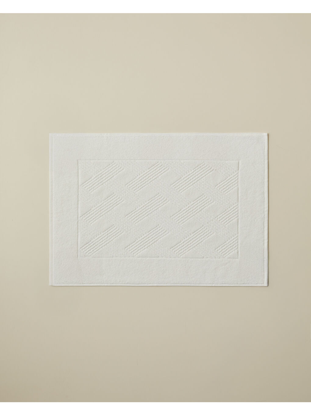 Ekru Chic Diamond Pamuk Ayak Havlusu 50x70 cm Fildişi