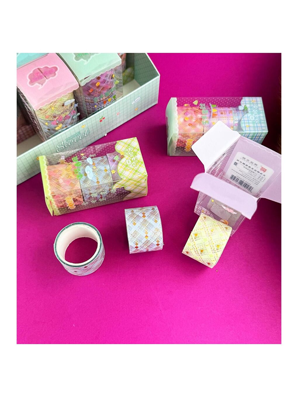 Yaldızlı Ekose Desenli Bant Seti-1