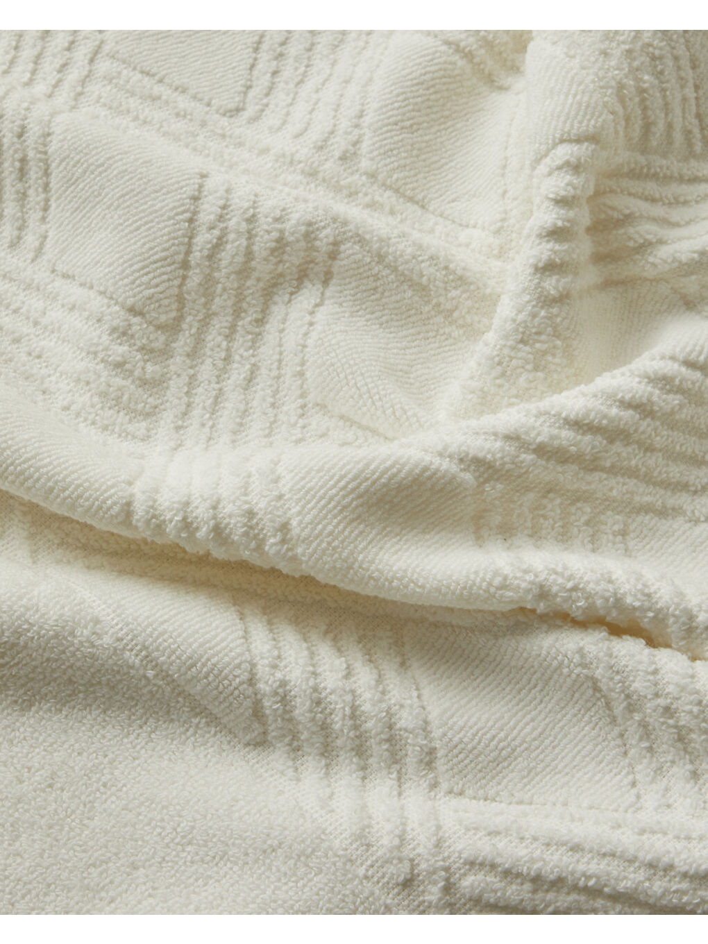 Ekru Chic Diamond Pamuk Ayak Havlusu 50x70 cm Fildişi-2