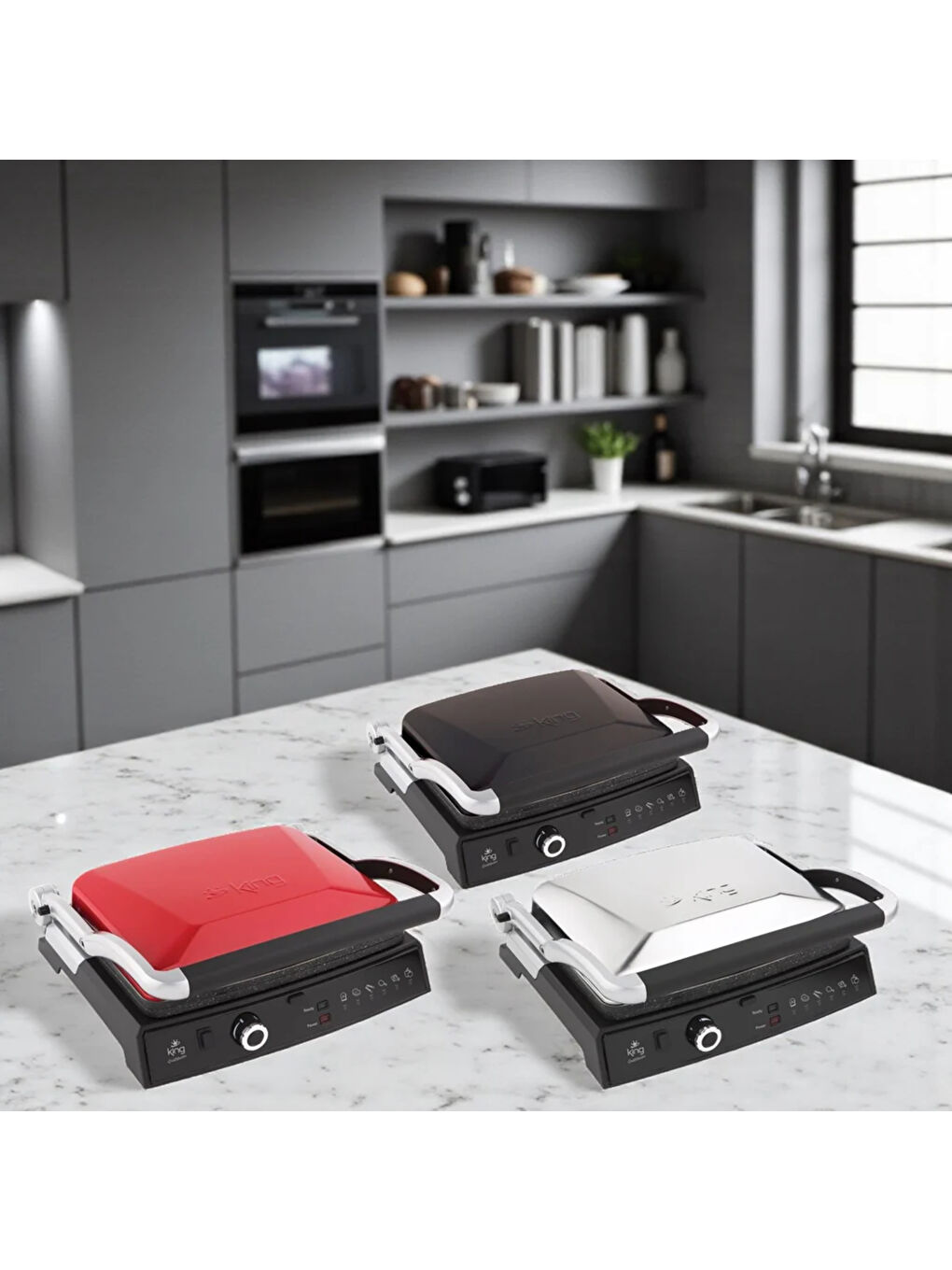 K462S Grİll Master Siyah Izgara Ve Tost Makinesi-3