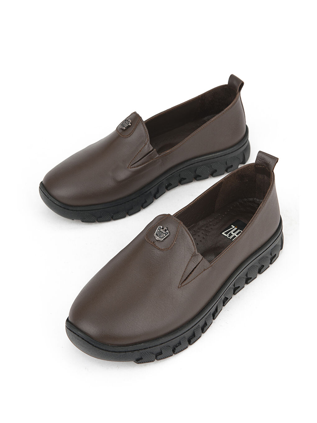 Kahverengi Kadın Hakiki Deri Konfor Ayakkabı 153387Z02025 Kahve-4