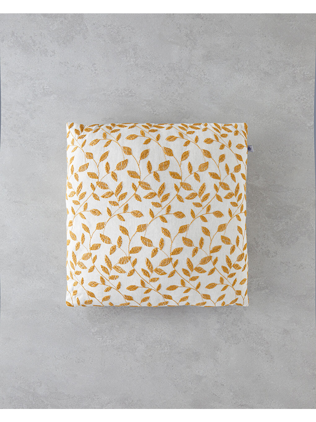 Kahverengi Shine Line Kırlent Kılıfı 42x42 cm Hardal