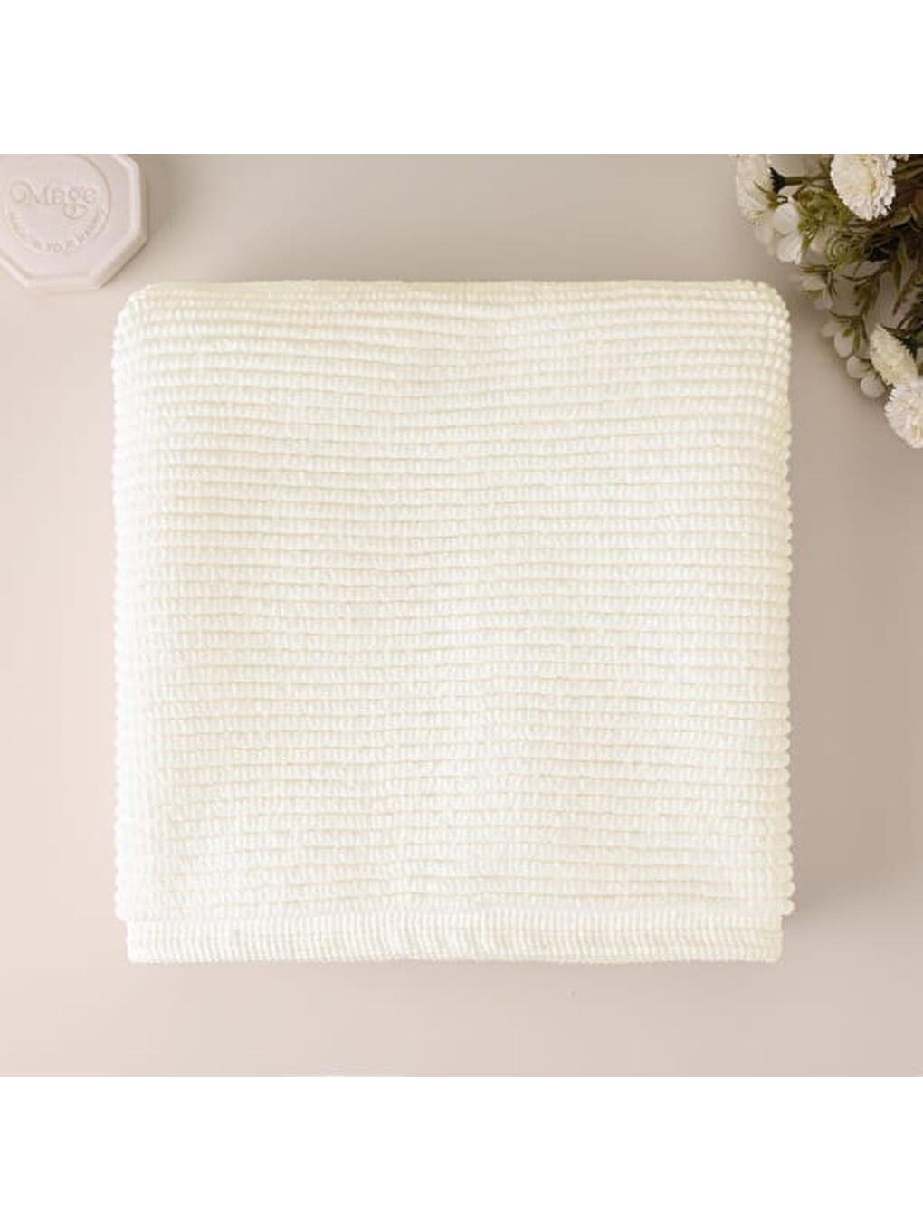 Soft Bame Ayak Havlusu - Ekru - 50x80 cm-2