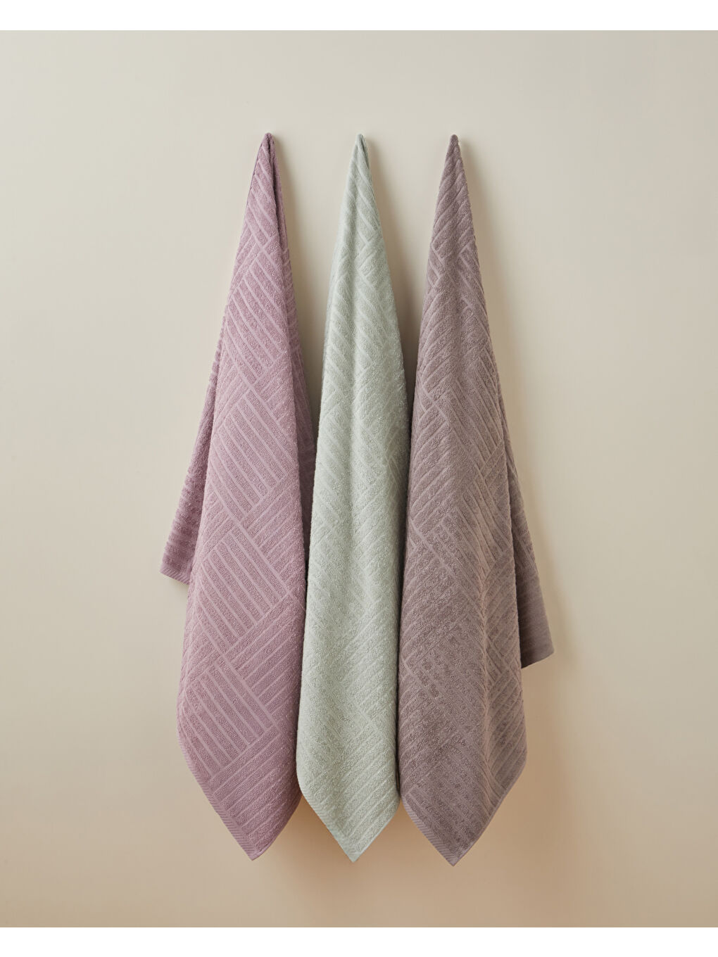 Panera Pamuk Banyo Havlusu 90x150 cm Mor-2