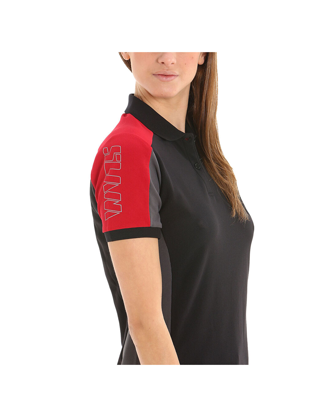 Act Ws Logo Tactel Polo Kadın Siyah Polo Tişört-3