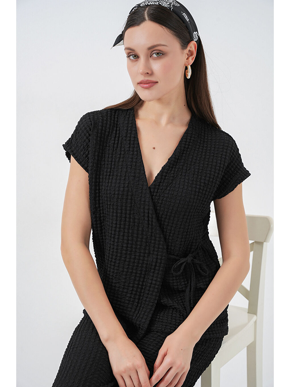 Kadın Örme İkili Takım 30064 - Siyah-2