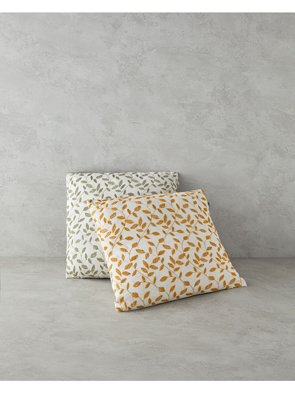 Kahverengi Shine Line Kırlent Kılıfı 42x42 cm Hardal-2