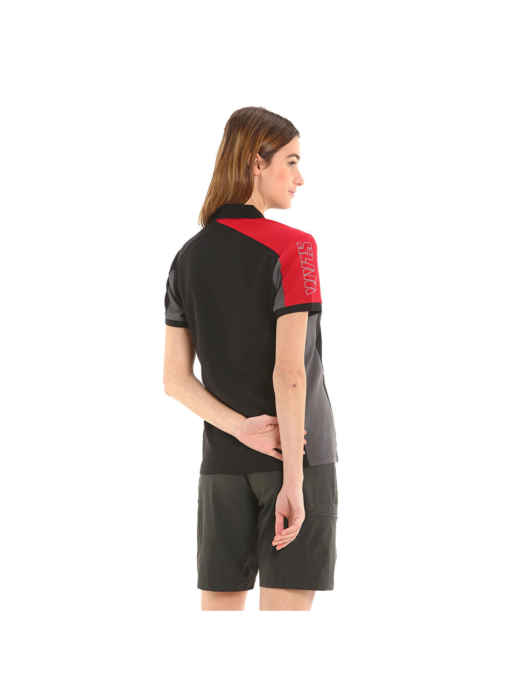 Act Ws Logo Tactel Polo Kadın Siyah Polo Tişört-5