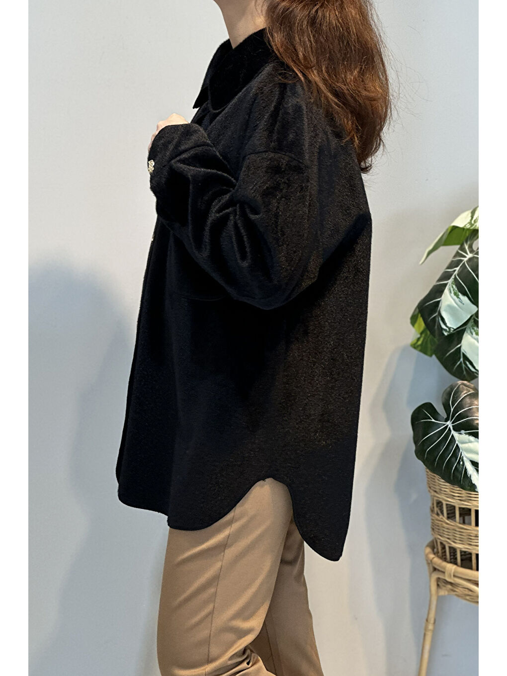 Cep ve Düğme Detaylı Ceket 35851 Siyah-2