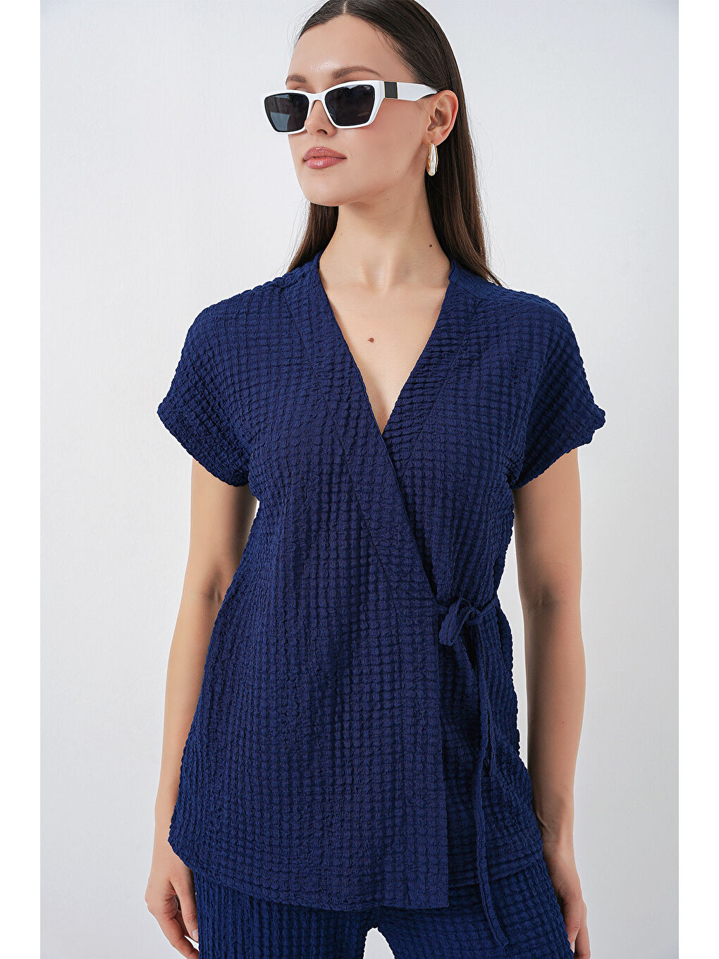 Kadın Örme İkili Takım 30064 - Lacivert-1