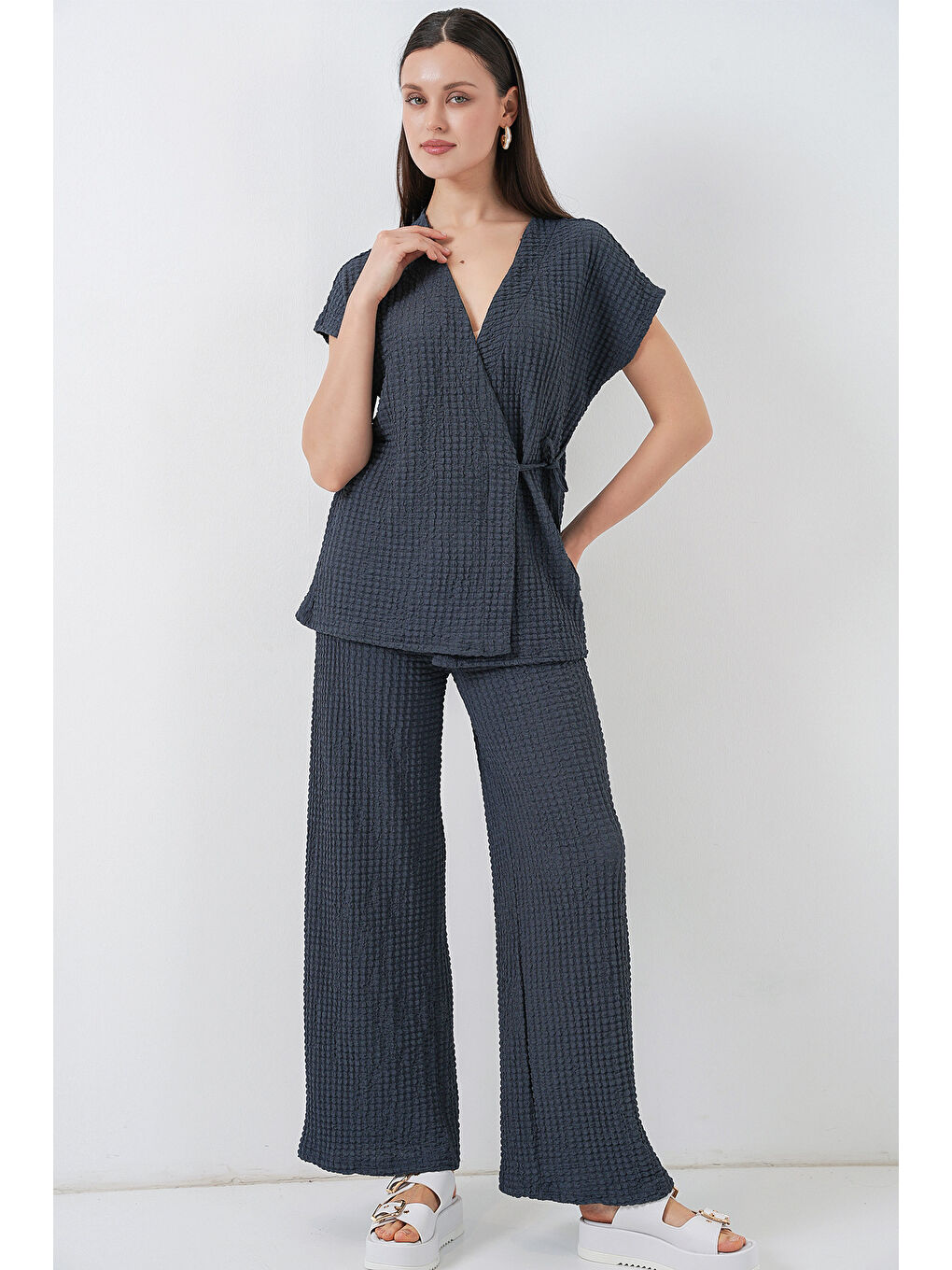 Kadın Örme İkili Takım 30064 - Antrasit