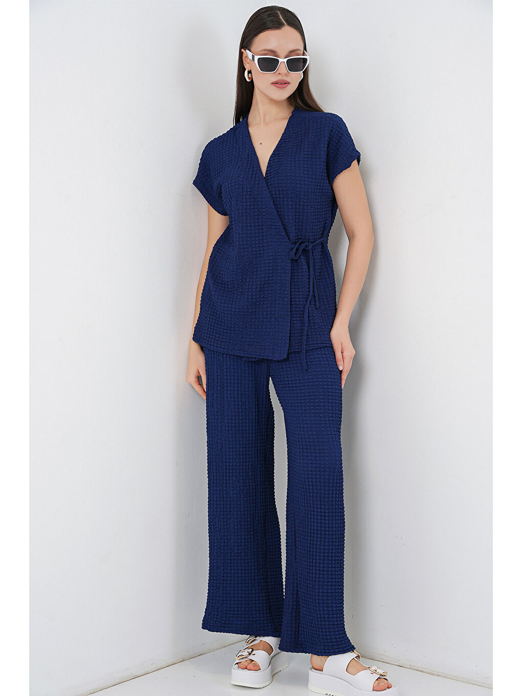 Kadın Örme İkili Takım 30064 - Lacivert-2