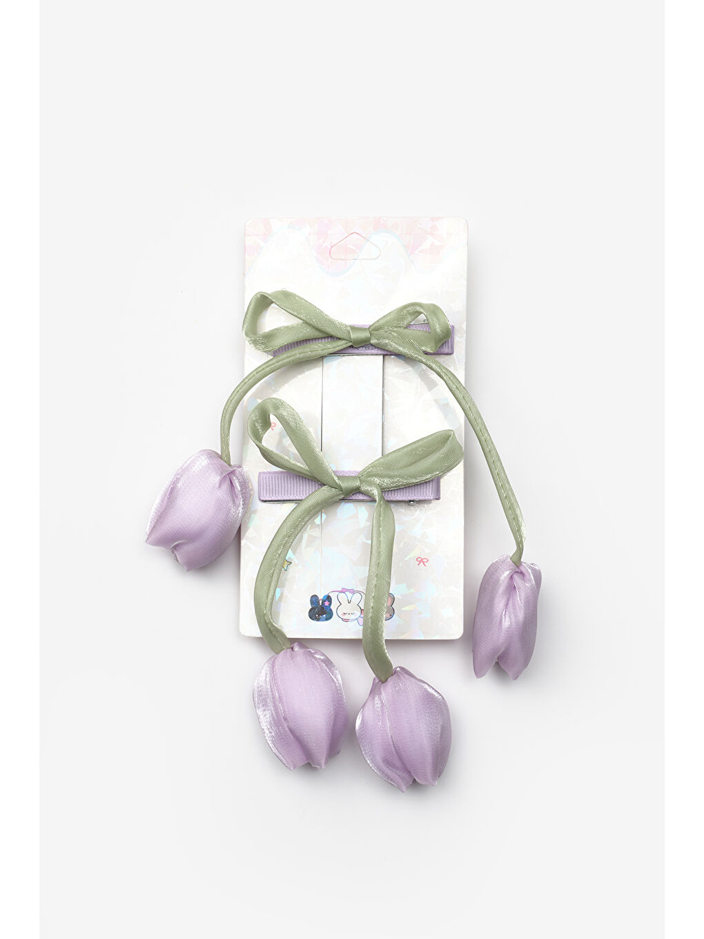 Lila Lale Figürlü 2'li Kız Çocuk Klips Toka-1