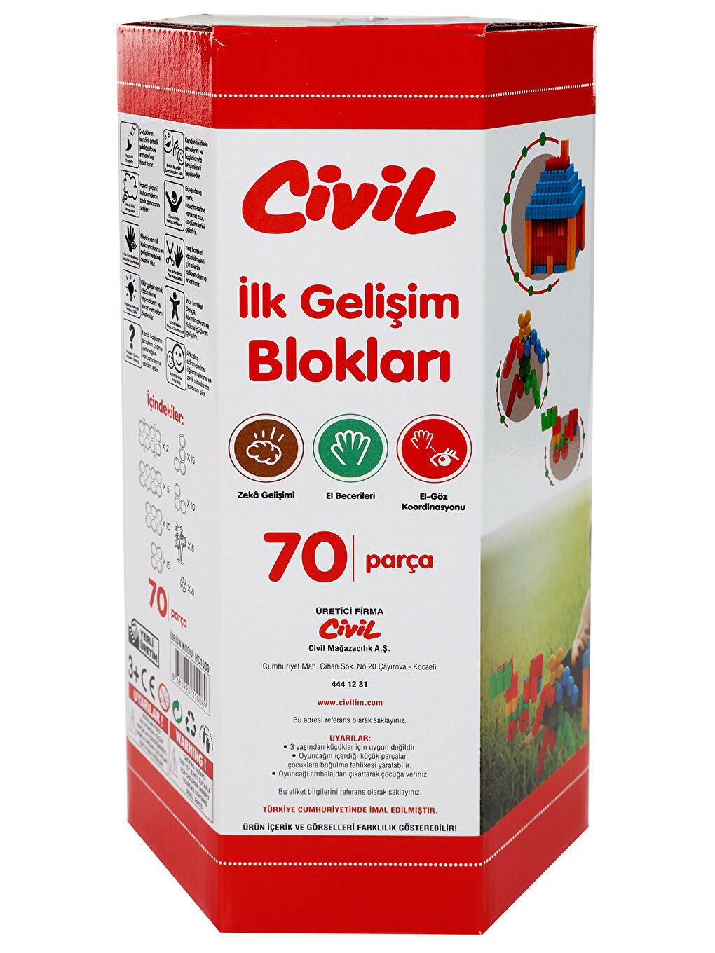 Toys İlk Gelişim Blokları 70 Parça-1