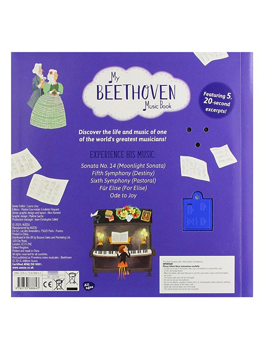 Auzou My Beethoven Music Book - 1