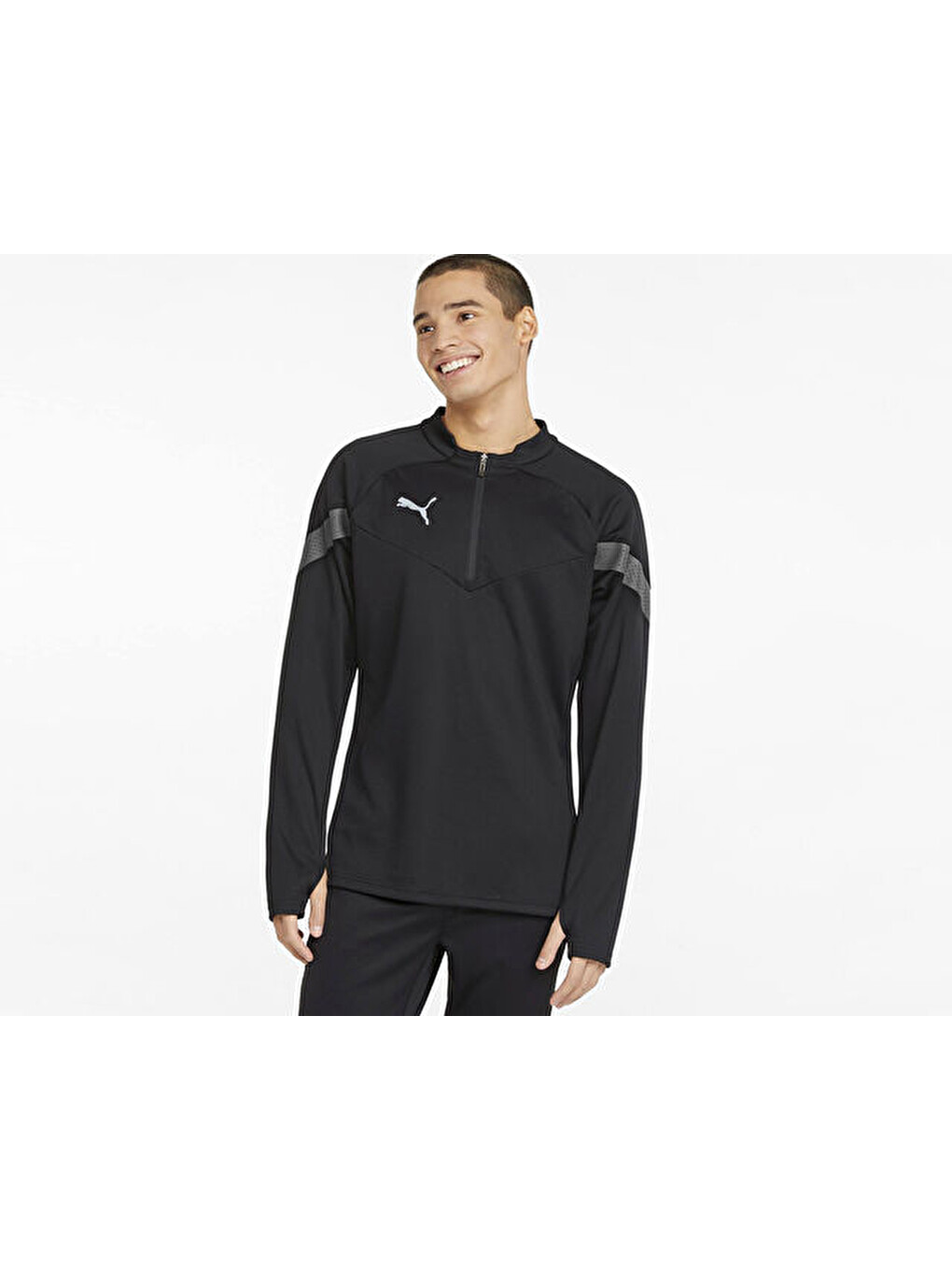 Teamfinal Training 1/4 Zip Top Erkek Futbol Antrenman Ceketi 65737503 Siyah-2