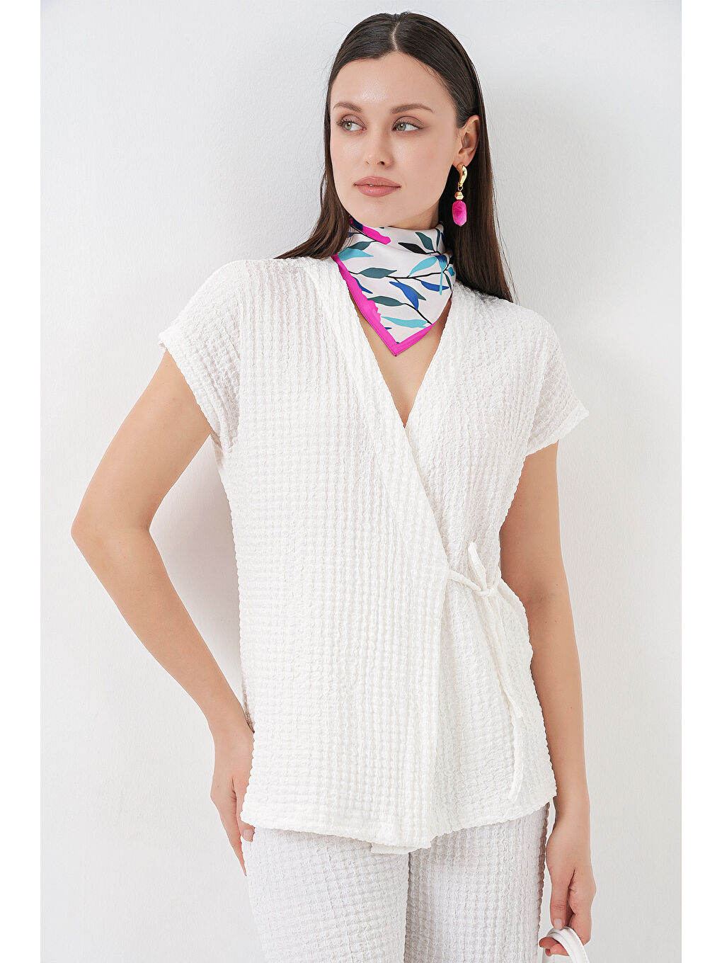 Kadın Örme İkili Takım 30064 - Beyaz-2