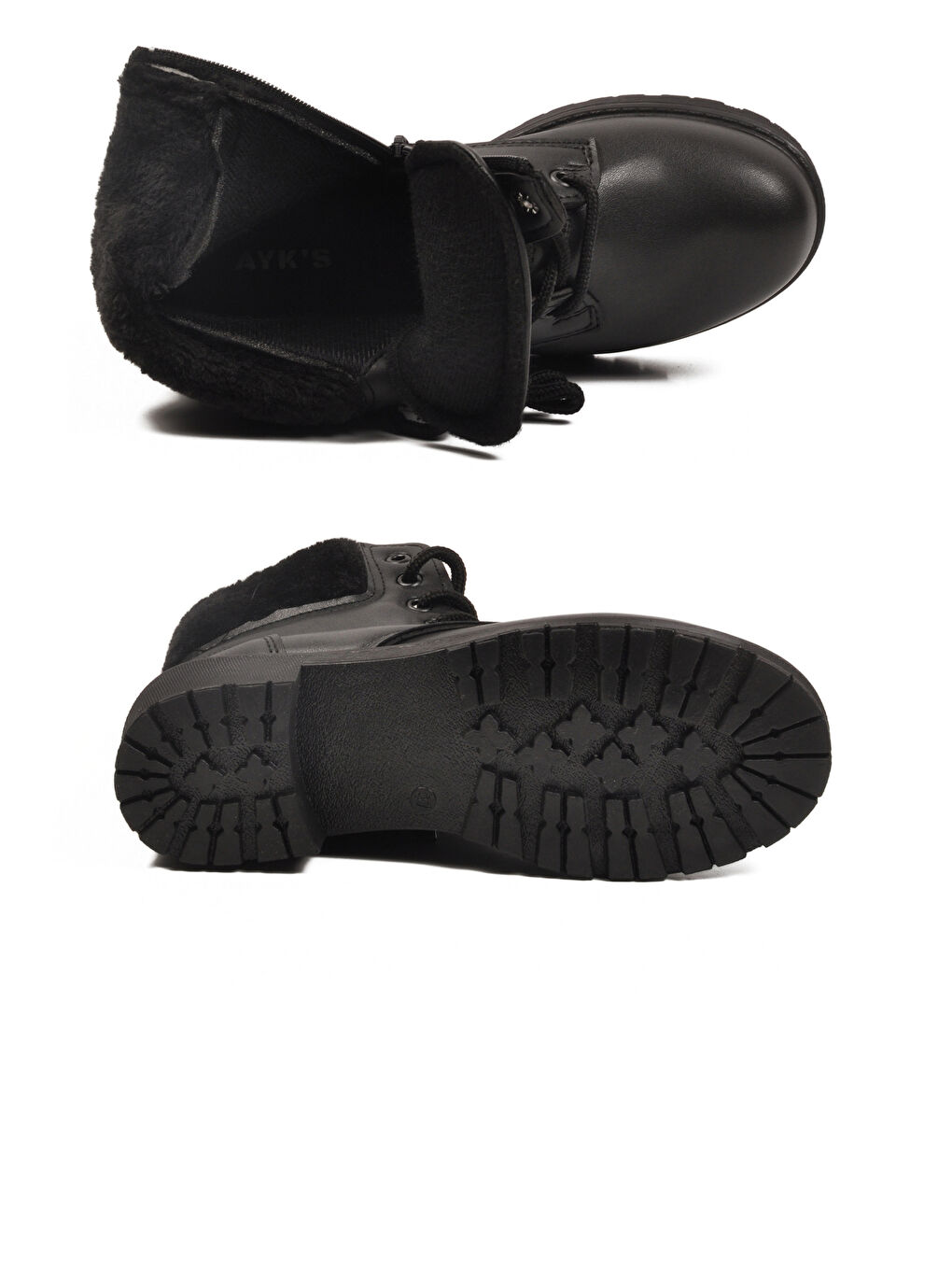 Siyah İçi Polarlı Kaymaz Kadın Bot Marc 4030 Z-4