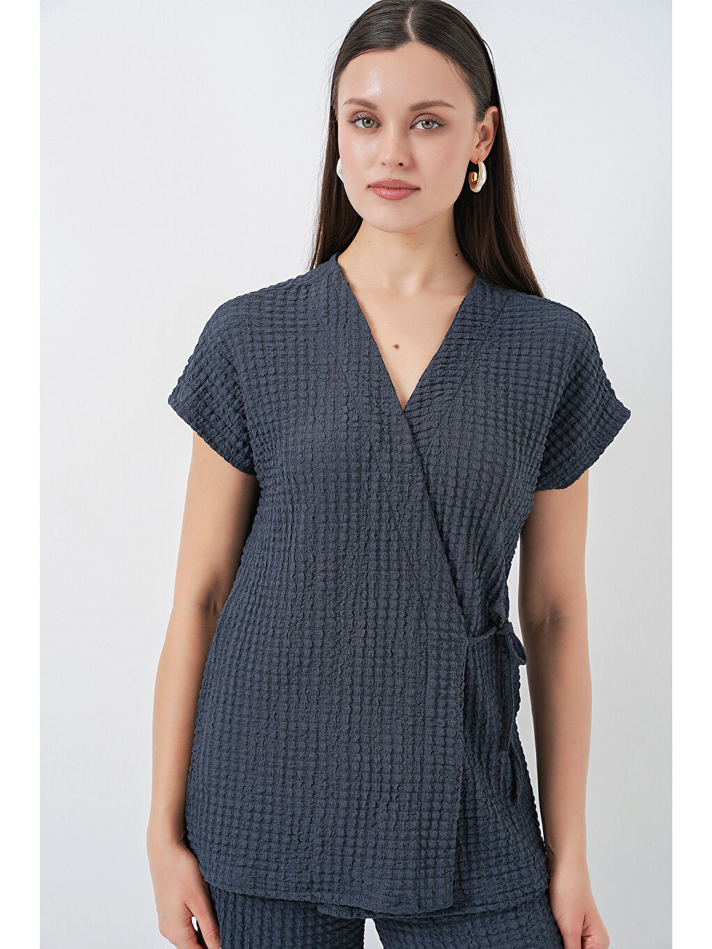 Kadın Örme İkili Takım 30064 - Antrasit-2