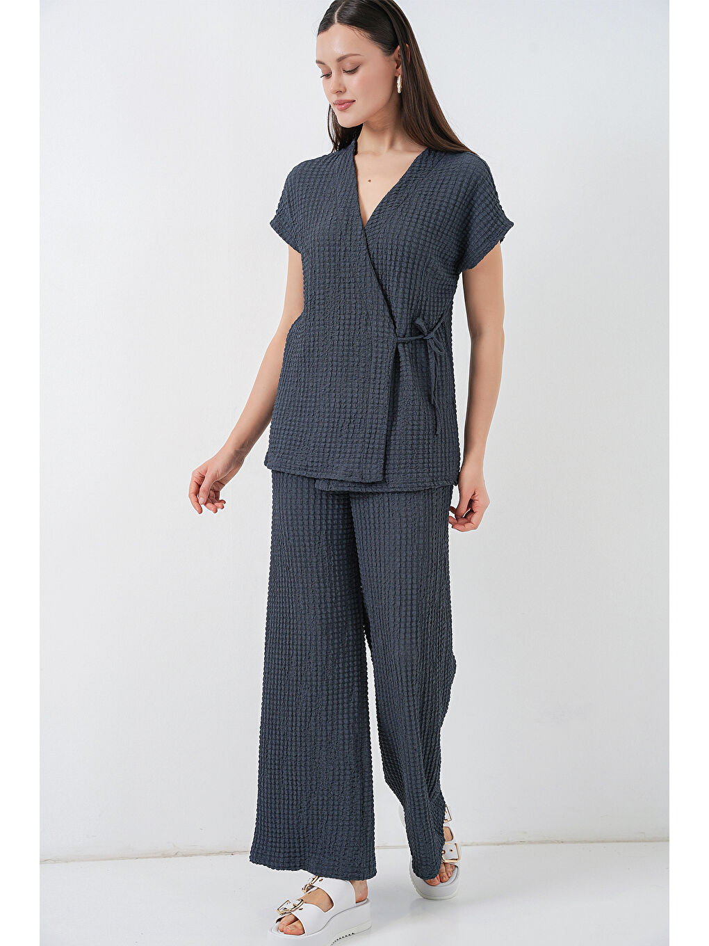 Kadın Örme İkili Takım 30064 - Antrasit-3