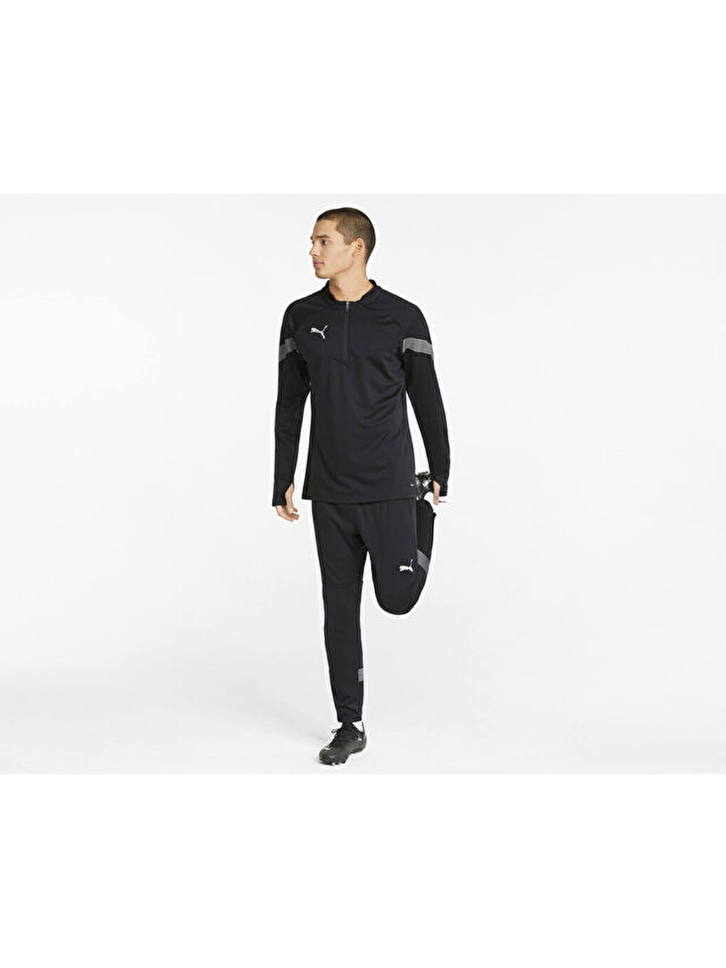 Teamfinal Training 1/4 Zip Top Erkek Futbol Antrenman Ceketi 65737503 Siyah-4