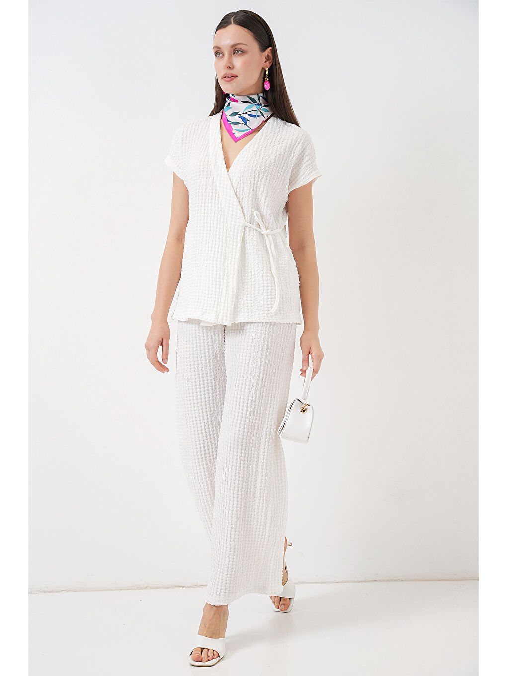 Kadın Örme İkili Takım 30064 - Beyaz-5