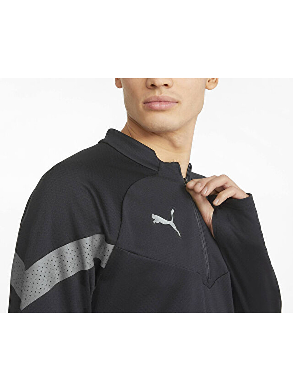 Teamfinal Training 1/4 Zip Top Erkek Futbol Antrenman Ceketi 65737503 Siyah-5