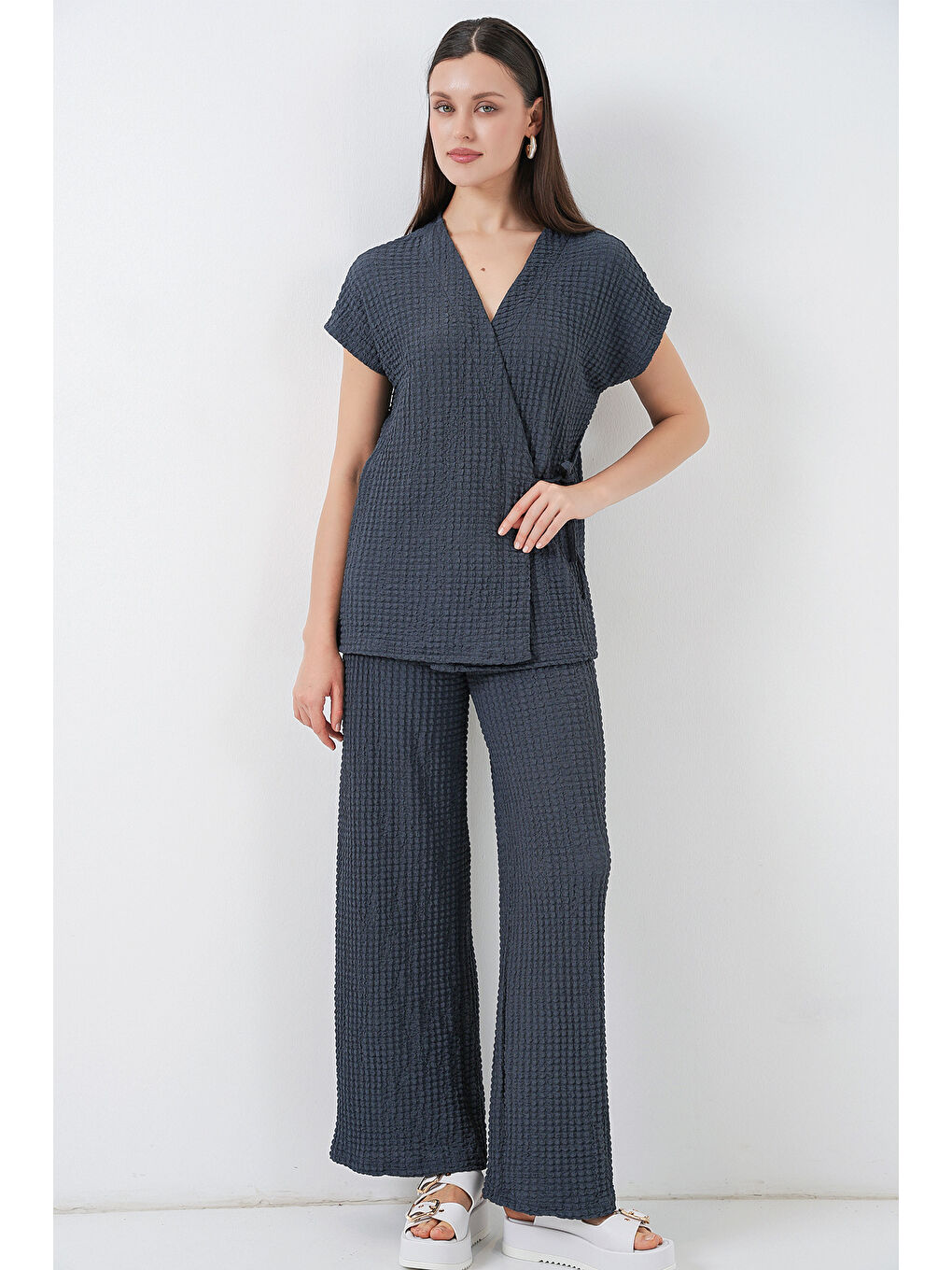 Kadın Örme İkili Takım 30064 - Antrasit-4