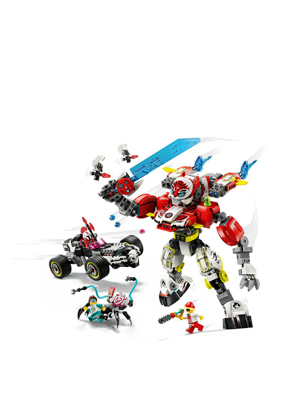 DREAMZzz Cooper ın Kaplan Robotu ve Zero nun Hot Rod Arabası 71497-4