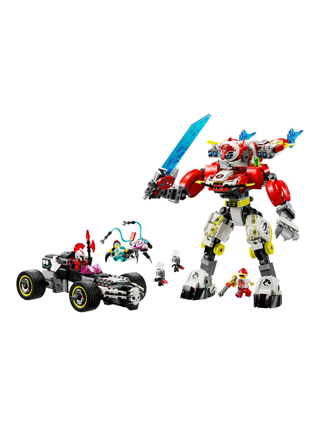 DREAMZzz Cooper ın Kaplan Robotu ve Zero nun Hot Rod Arabası 71497-5