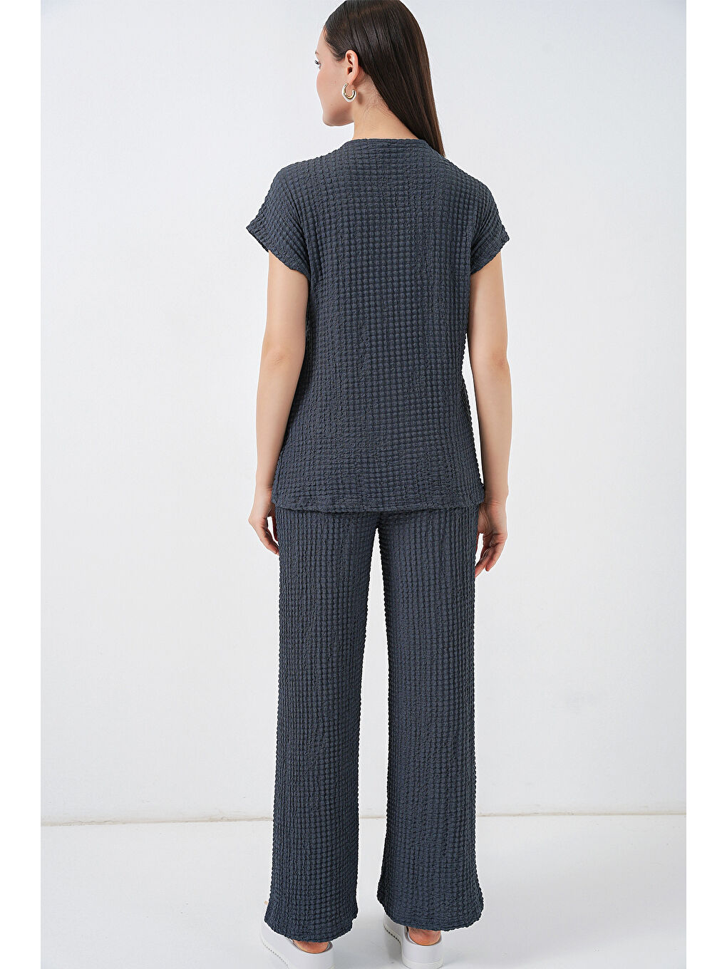 Kadın Örme İkili Takım 30064 - Antrasit-6