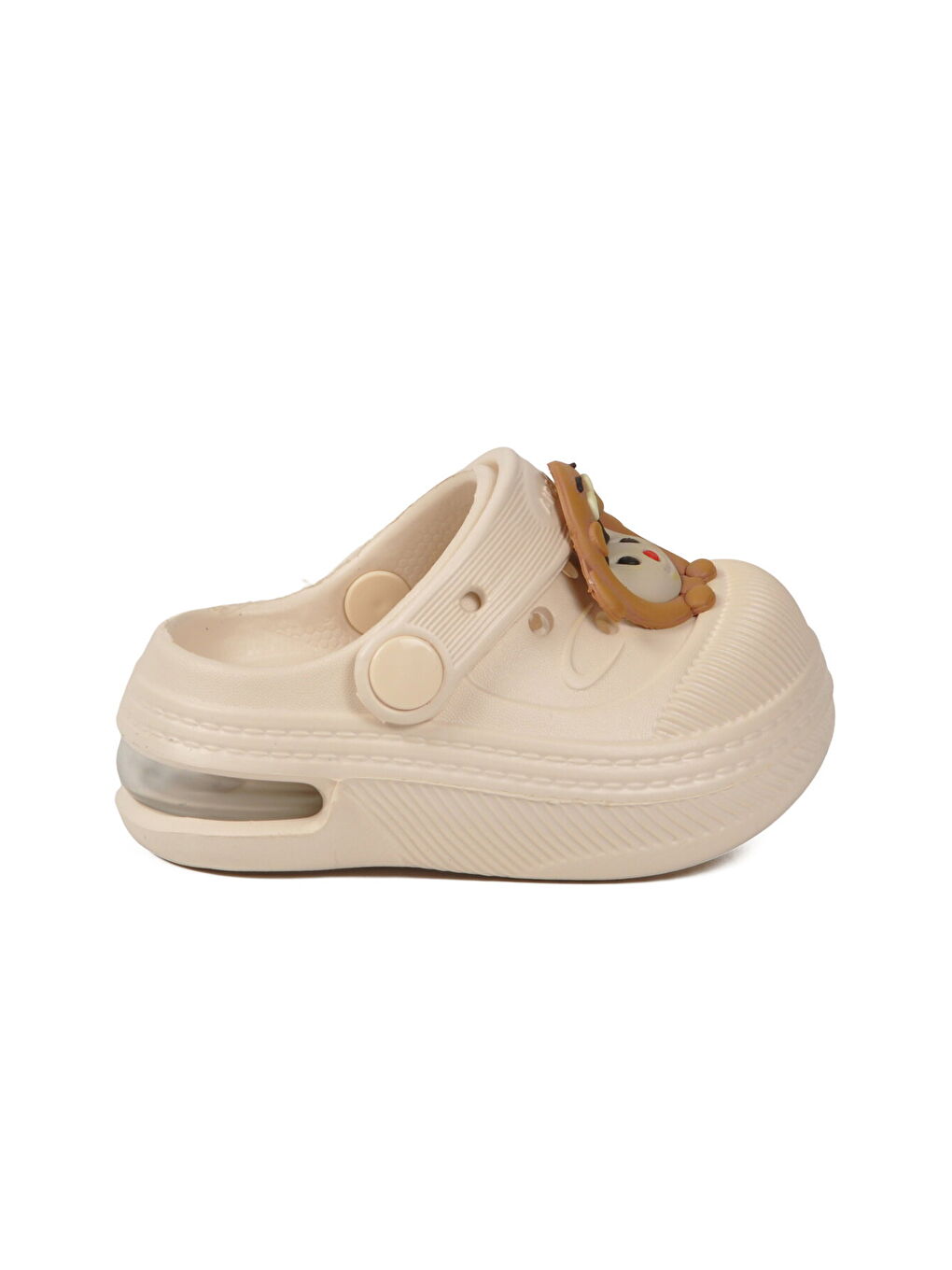 Ekru Eva Hafif Esnek Unisex Çocuk Sabo Terlik 2316 B-P