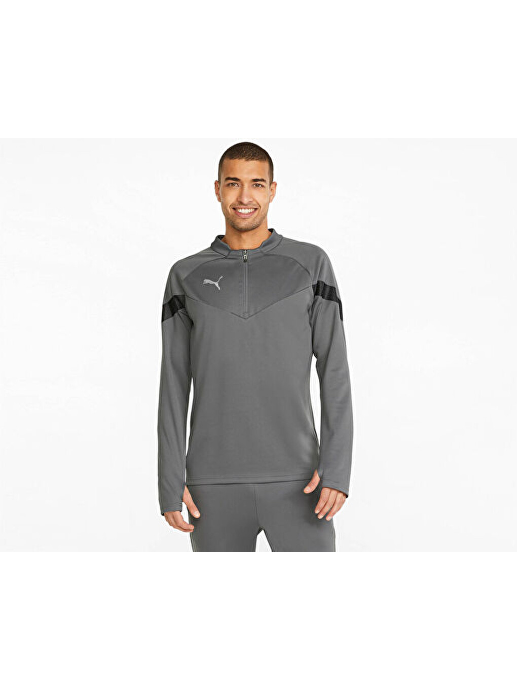 Teamfinal Training 1/4 Zip Top Erkek Futbol Antrenman Ceketi 65737513 Gri-2