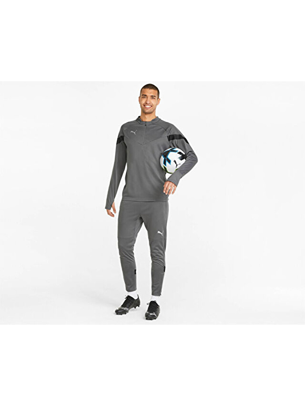 Teamfinal Training 1/4 Zip Top Erkek Futbol Antrenman Ceketi 65737513 Gri-4