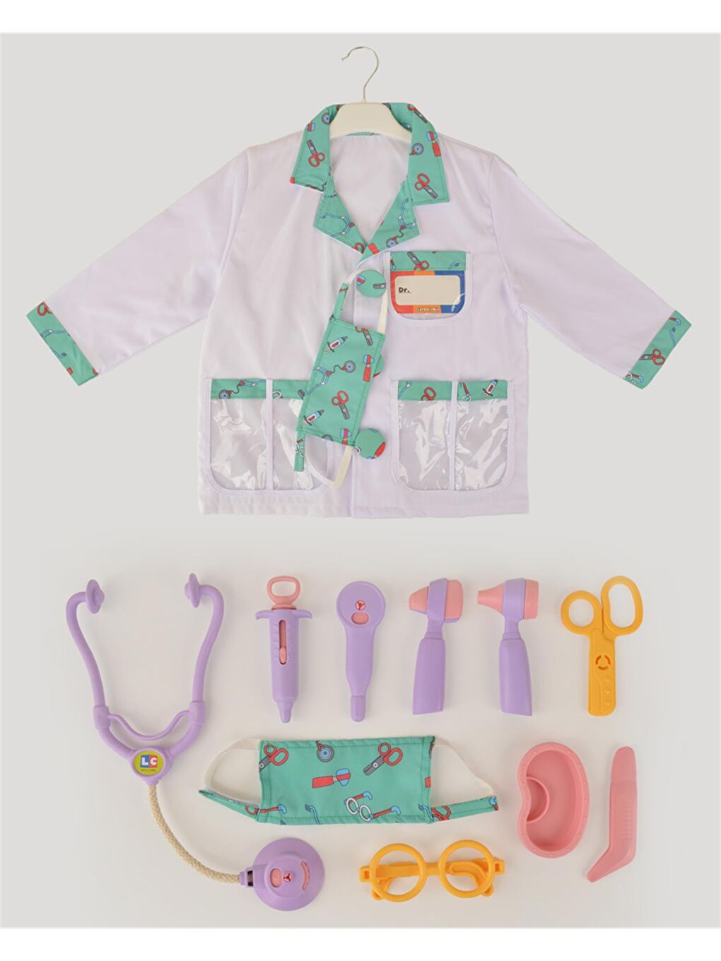 Lila Doktor Seti ve Çocuk Kostümü