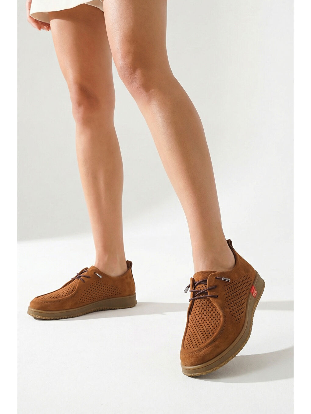 Kahverengi Dorette Hakiki Deri Konfor Kadın Klasik Ayakkabı-6