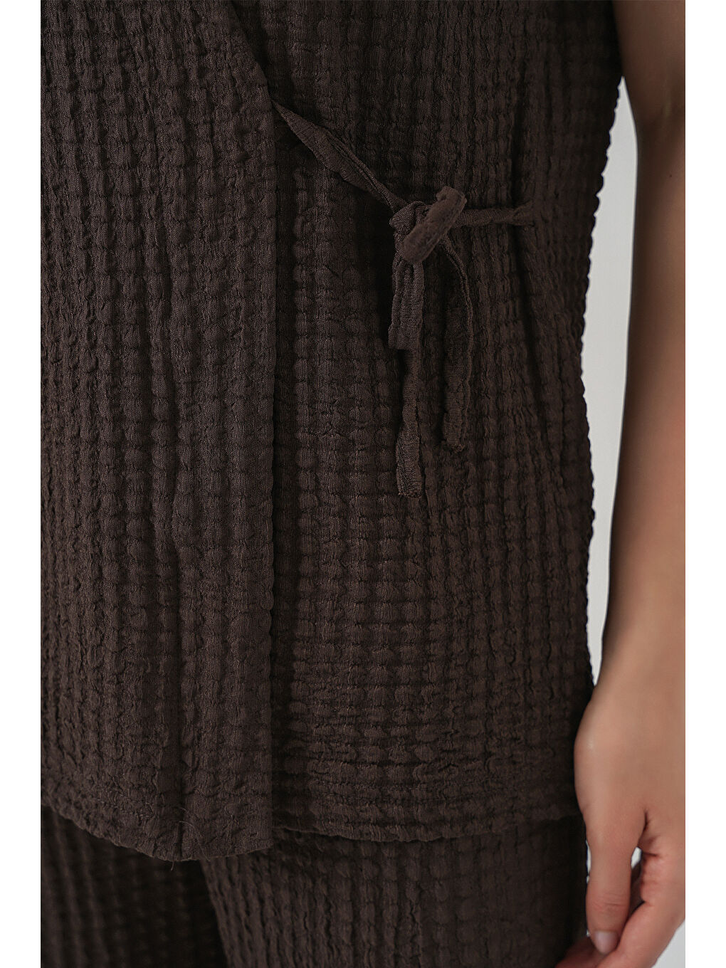 Kadın Örme İkili Takım 30064 - Kahverengi-6