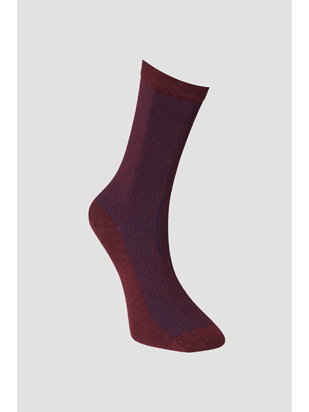 Erkek Bordo-Lacivert Desenli Bordo Lacivert Bambulu Casual Çorap
