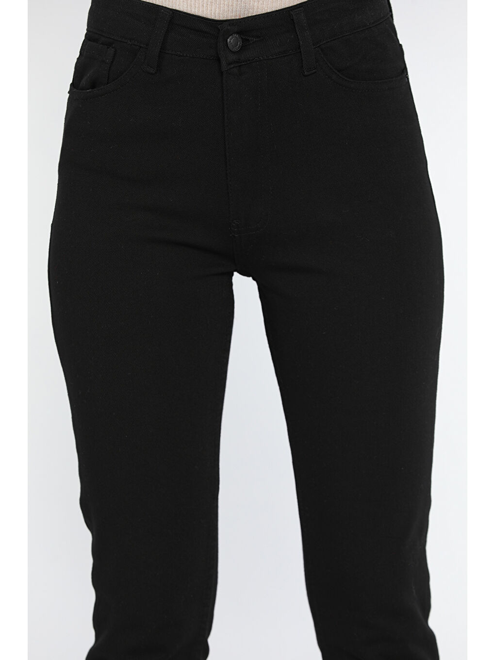 Gülseli Siyah Yüksek Bel Elastanlı Kadın Slim Fit Jean Pantolon - 3