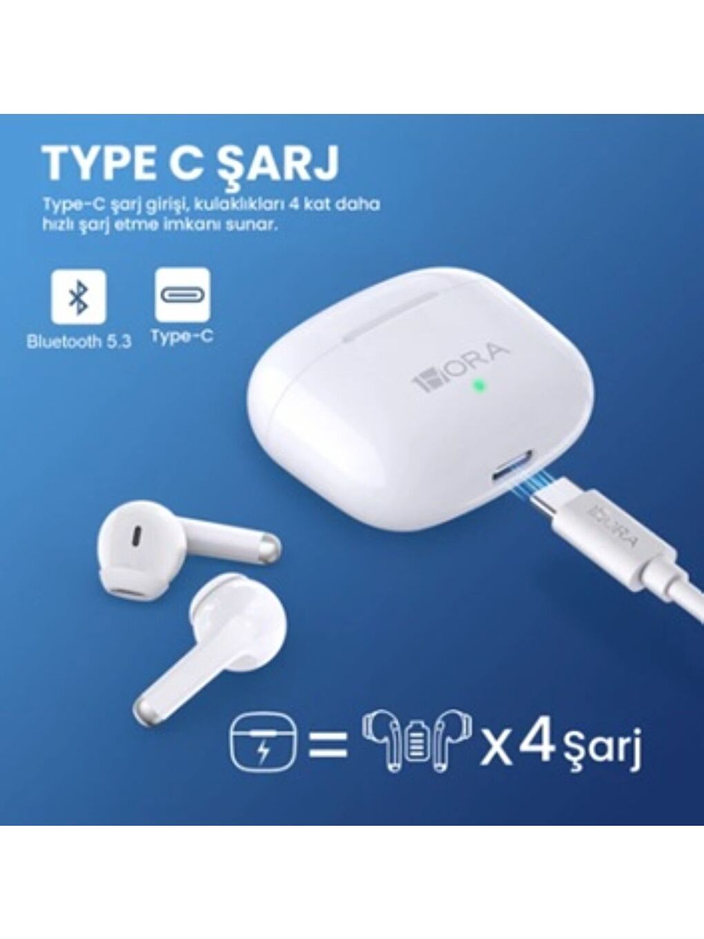 AUT203 Tws Bluetooth Kulaklık F25 - 1HORA Kablosuz - Taşınabilir Şarj Kutulu - Ios ve Android Uyumlu-2