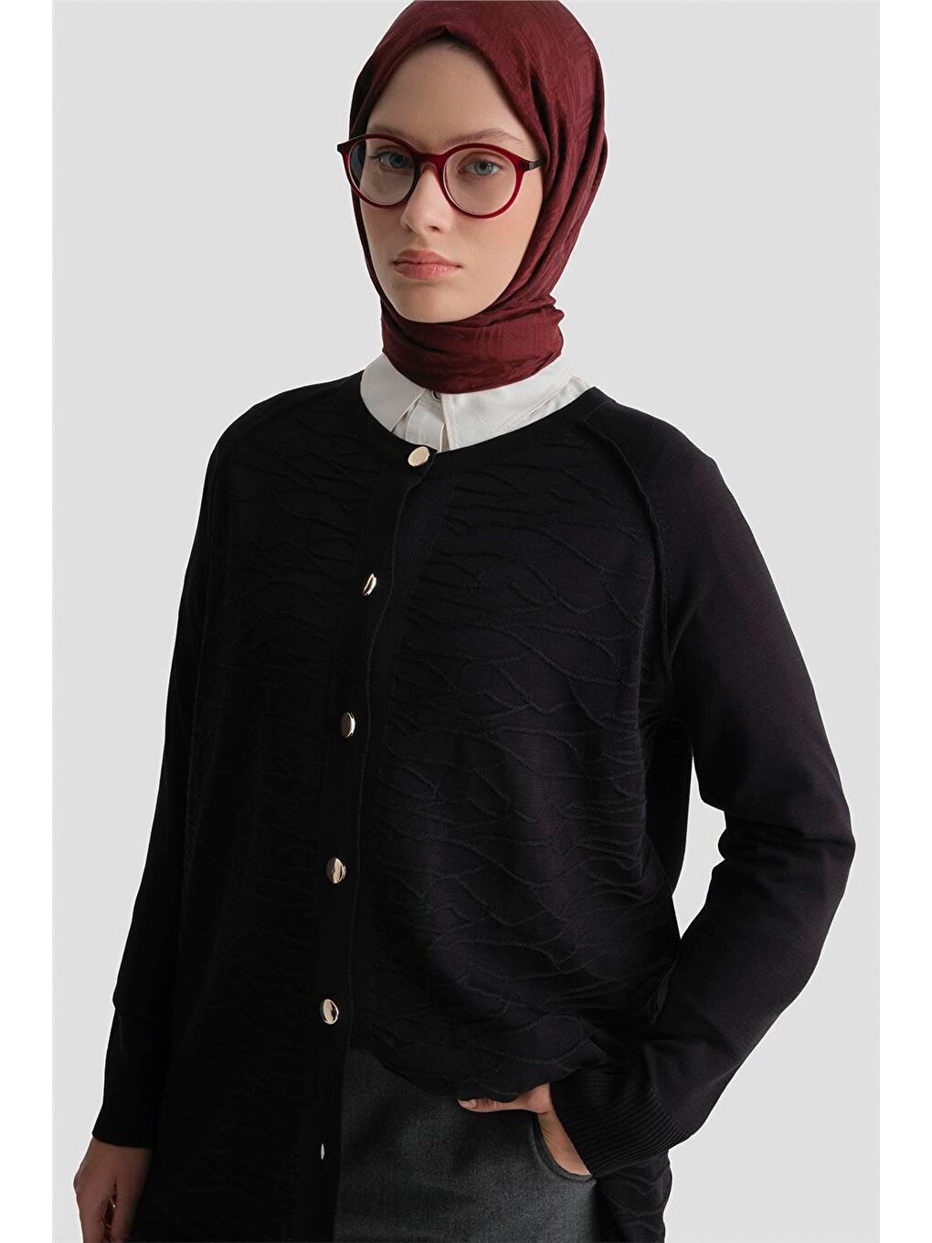 Triko Ceket 25Kd5306 Siyah