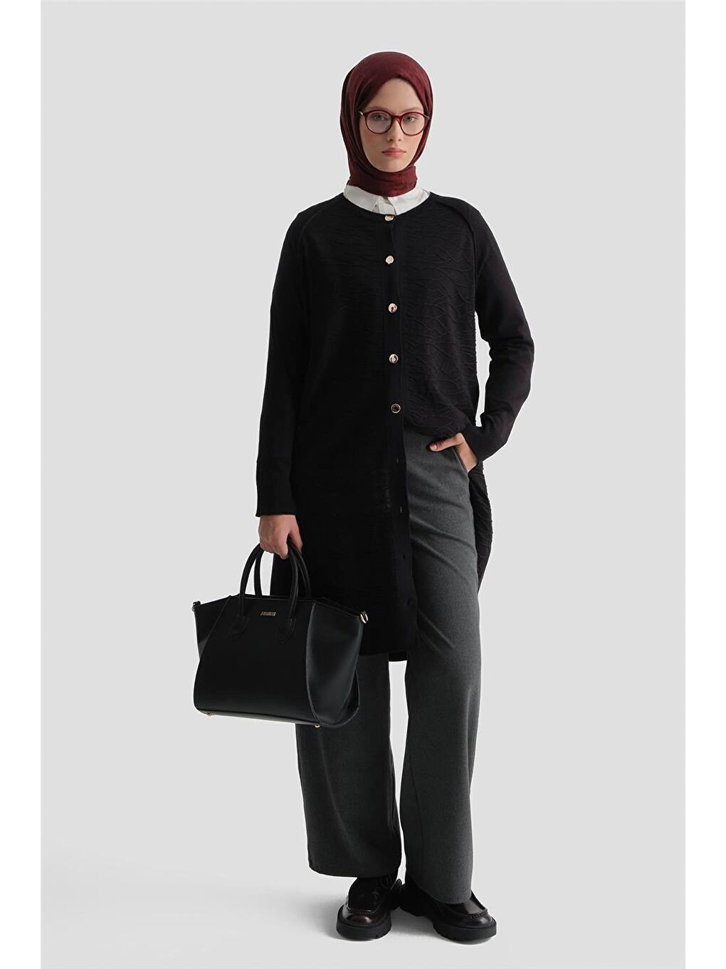 Triko Ceket 25Kd5306 Siyah-1