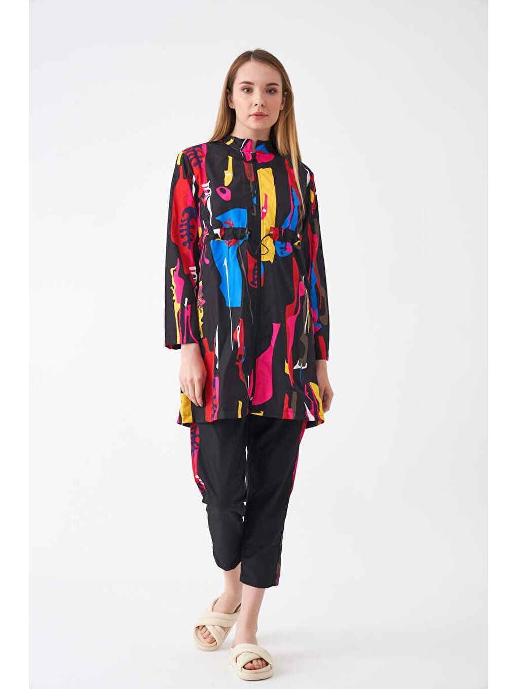 Stoperli Lia Desen Tesettür Mayo Siyah-2