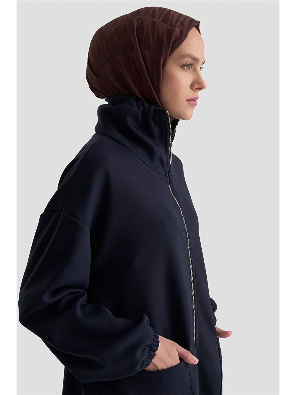 Yüksek Yaka Örme Giyçık 25Kd1503 Lacivert-3