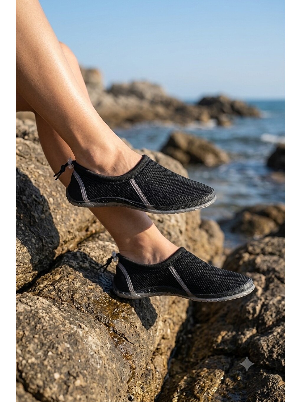 Siyah Beach-70 Unisex Aqua Deniz Ayakkabısı Suya Dayanıklı Kaydırmaz Taban Sörf Havuz Plaj Ayakkabısı-3